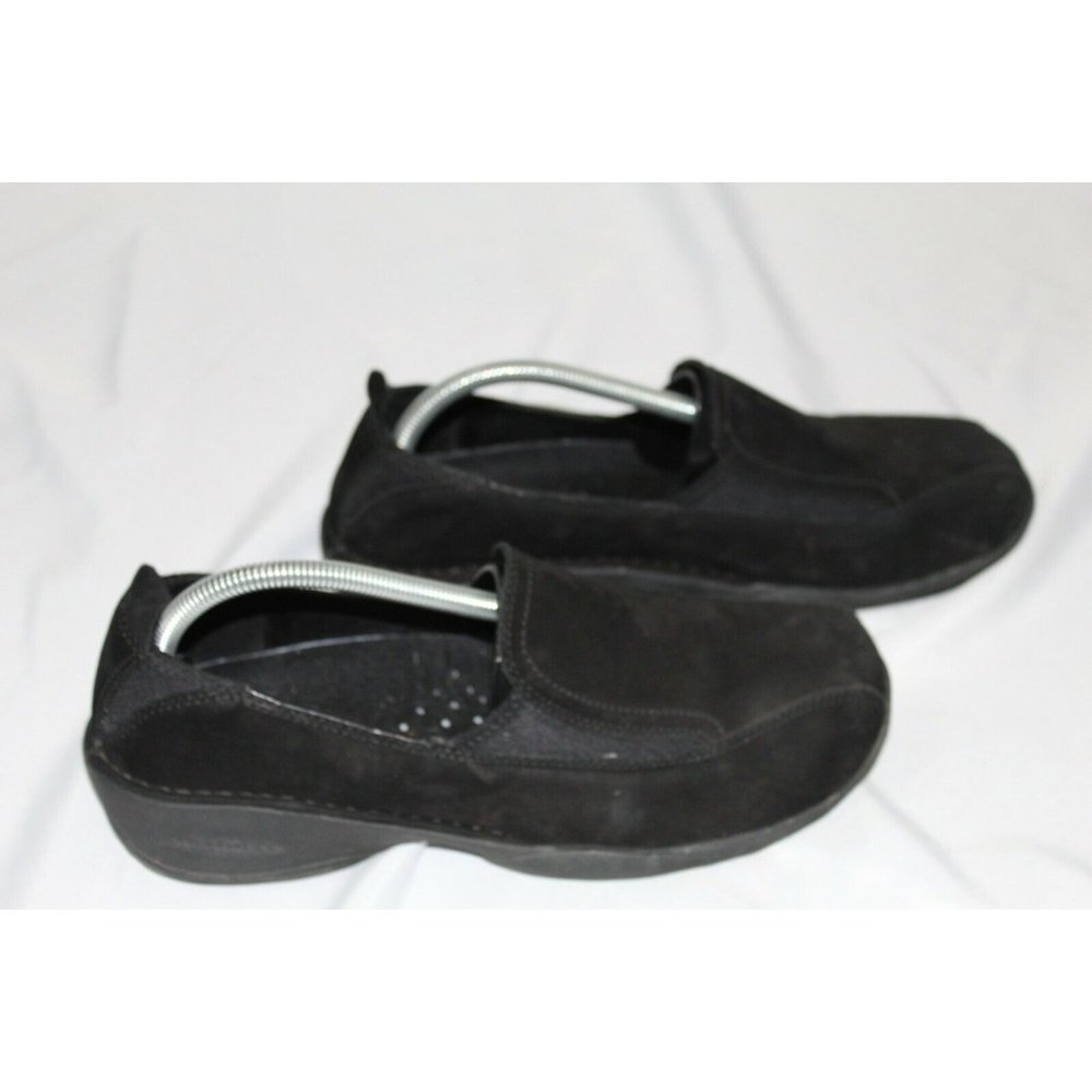 Women’s MERRELL Moc BLACK Suede Slip On Loafers Shoes Size 10